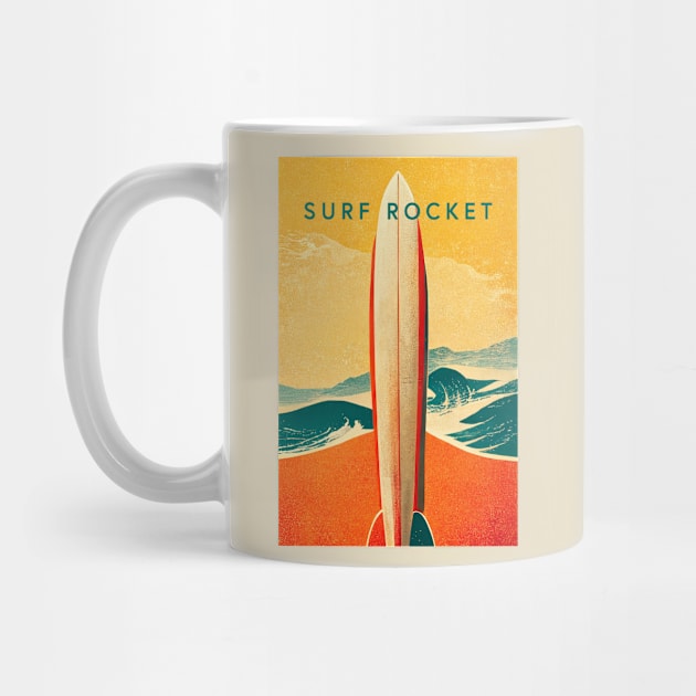 Surf Rocket by Retro Travel Design